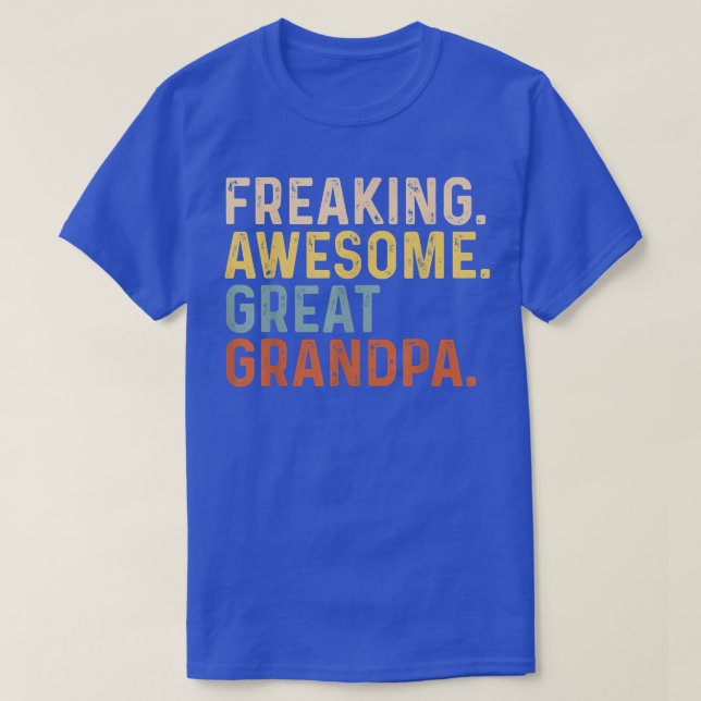 Mens Freaking Awesome Great Grandpa Funny Grandfat T-Shirt (Design Front)