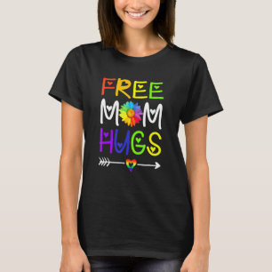 Mens Free Mum Hugs Rainbow Heart Lgbt Pride Month T-Shirt