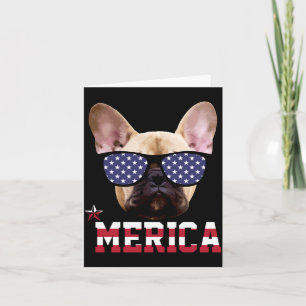Mens French Bulldog America Funny Patriotic 4th Of Card