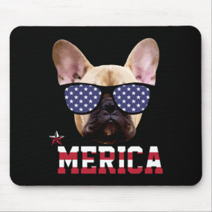 Mens French Bulldog America Funny Patriotic 4th Of Mouse Pad