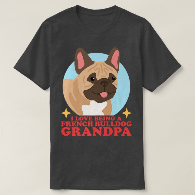 Mens French Bulldog Grandpa  Dog Owner French Bull T-Shirt (Design Front)