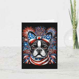 Mens French Bulldog Patriotic 4th Of July Usa Card