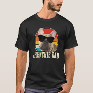 Mens Frenchie Dad French Bolldog Vintage Sunglasse T-Shirt