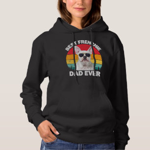 Mens Frenchie Dad  White French Bulldog  For Men D Hoodie