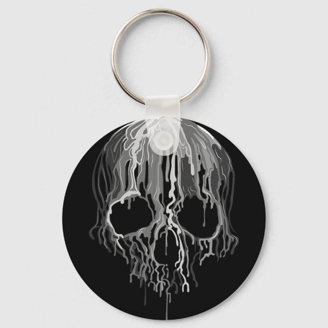 Mens Fun Halloween Pregnancy Baby Key Ring (Front)