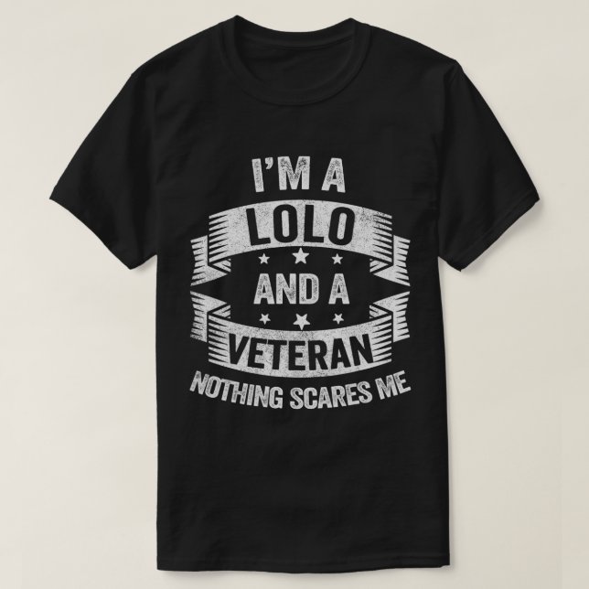 Mens Fun Veteran Lolo Apparel, Filipino Grandpa Sh T-Shirt (Design Front)
