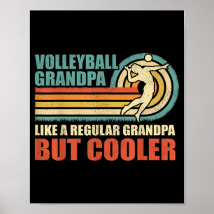Mens Fun Volleyball Grandpa Like A Regular Grandpa Poster
