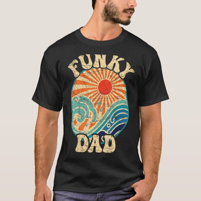 Mens Funky Dad 70s Aesthetic Nostalgia 1970's Retr T-Shirt (Front)