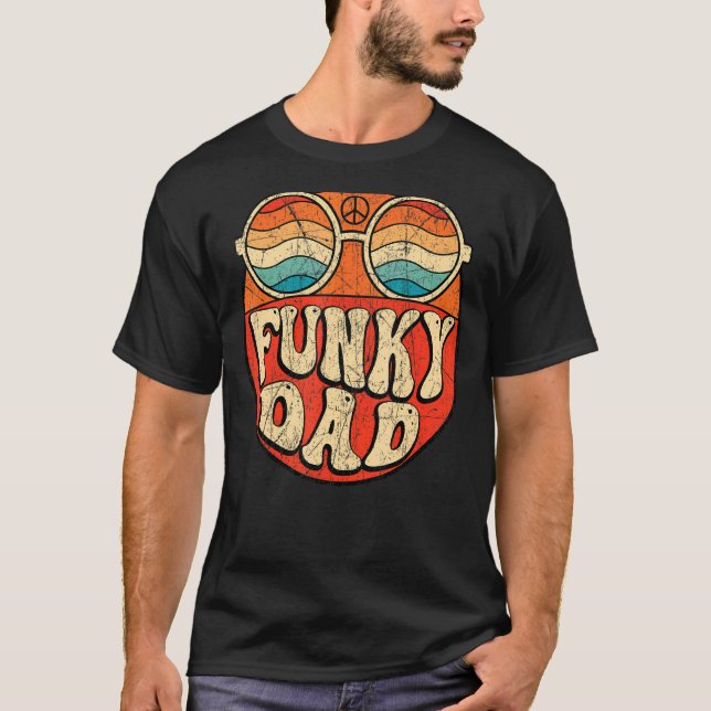 Mens Funky Dad 70s Aesthetic Nostalgia 1970's Retr T-Shirt (Front)
