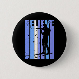 Mens Funky Mens Shooting Gun Biathlon Target Ski S 6 Cm Round Badge