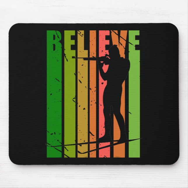 Mens Funky Mens Shooting Gun Biathlon Target Sprin Mouse Pad (Front)