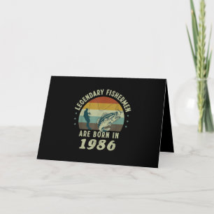 Mens Funny 35th Birthday Fishing Gift for 35 Year Card