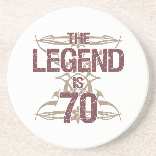 Men's Funny 70th Birthday Coaster (Front)