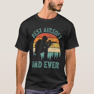 Mens Funny Airsoft Vintage Best Airsoft Dad Ever F T-Shirt