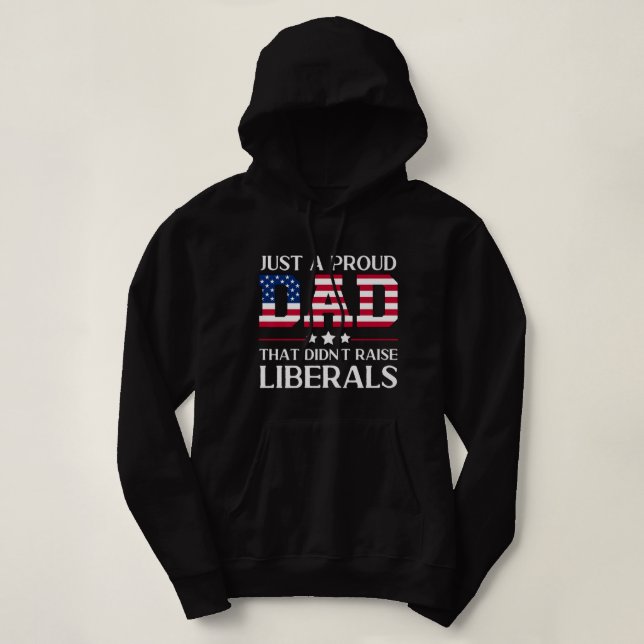 Mens Funny Anti Liberal Republican Dad Gifts US Fl Hoodie (Design Front)