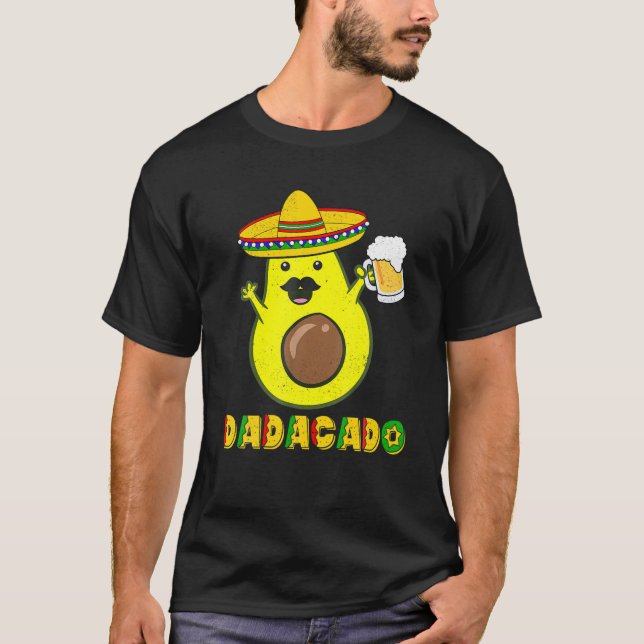 Mens Funny Avocado Dad Vegan Guacamole Dadacado So T-Shirt (Front)