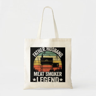 Mens Funny BBQ Clothing Mens Gift for Him King of  Tote Bag