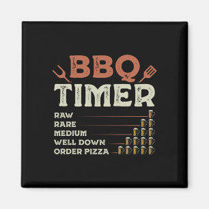 Mens funny bbq grill chef grilling master barbecue magnet