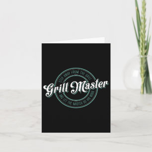 Mens Funny Bbq Grill Master Tee  Card