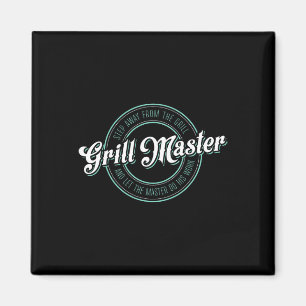 Mens Funny Bbq Grill Master Tee Magnet