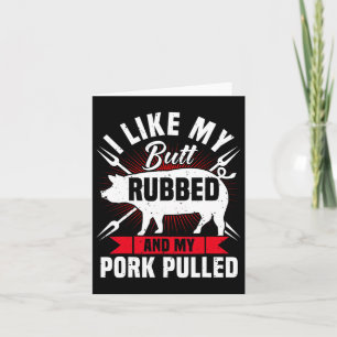 Mens Funny Bbq Grilling Pulled Pork Card