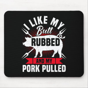 Mens Funny Bbq Grilling Pulled Pork Mouse Pad