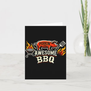 Mens funny bbq smoker meat smoking tools grilling card