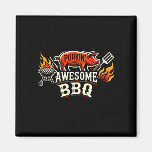 Mens funny bbq smoker meat smoking tools grilling magnet