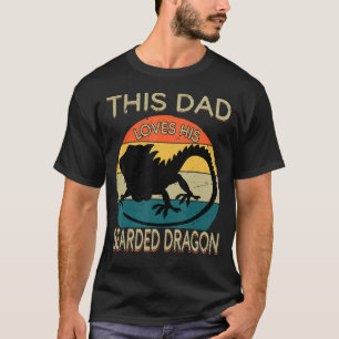 Mens Funny Bearded Dragon Graphic Dads Men Bearde T-Shirt