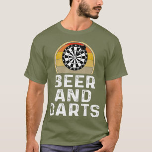 Mens Funny Beer And Dart Shirt Dart Board Arrow
