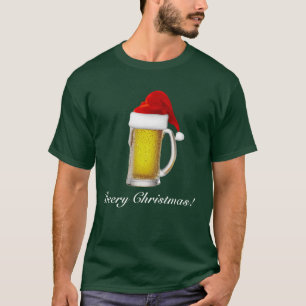 Mens Funny Beery Christmas Beer T Shirt