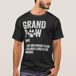 Mens Funny Best Dog Grandpa Ever Grandpaw Retro T-Shirt