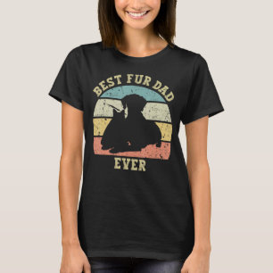 Mens Funny Best Fur Dad Ever Vintage Retro Dog Cat T-Shirt
