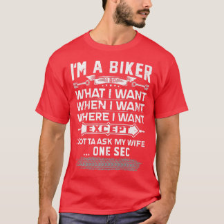 Mens Funny Biker Wife Biker Accessories Motorcycle T-Shirt