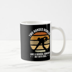 Mens Funny Bowling Two Handed Bowler Coffee Mug