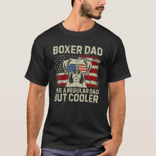 Mens Funny Boxer Dad Vintage USA American Flag Box T-Shirt