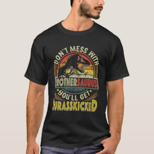 Mens Funny Brother Rex Saurus Father's Day Christm T-Shirt