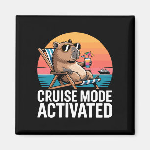 Mens funny capybara cruise shirts 2026 cruise mode magnet