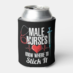 Mens Funny Carer Hospital Murse I Nurse Do you lov Can Cooler