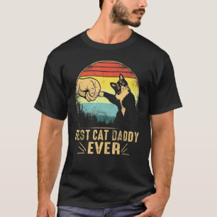 Mens Funny Cat Daddy Cat Father Vintage Best Cat D T-Shirt