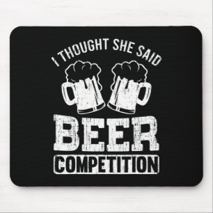 Mens Funny Cheer Dad Father Cheerleading Gift Beer Mouse Pad