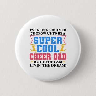 Mens Funny Cheerleading Graphic For Cheer Dads Che 6 Cm Round Badge