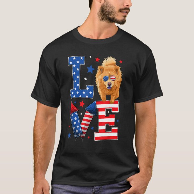 Mens Funny Chow Chow Fireworks Men Women Kids Happ T-Shirt (Front)
