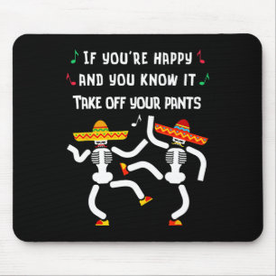 Men's Funny Cinco De Mayo Fiesta Sombrero Moustach Mouse Pad