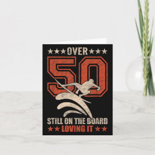 Mens Funny Cool Surfer Dude Surfboard 50 Year Old Card