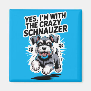 Mens Funny Cute Pet Dog With The Crazy Miniature Magnet