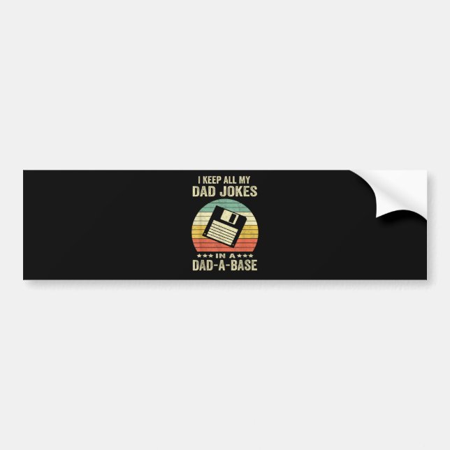 Mens Funny dad Jokes in dad-a-Base Bumper Sticker (Front)