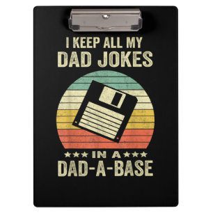 Mens Funny dad Jokes in dad-a-Base Clipboard