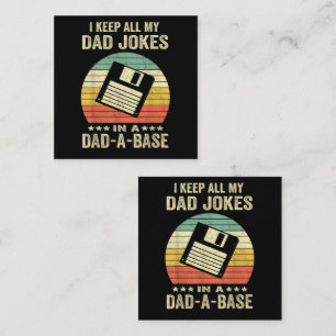 Mens Funny dad Jokes in dad-a-Base Enclosure Card