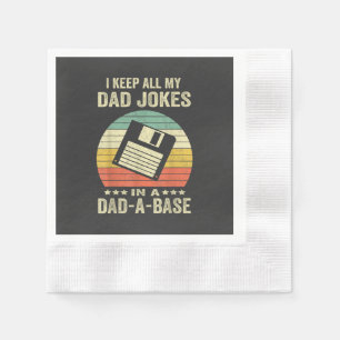 Mens Funny dad Jokes in dad-a-Base Napkin